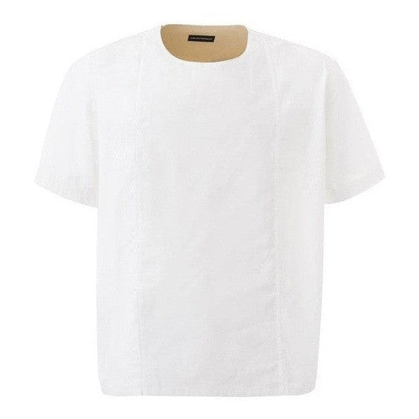 Emporio Armani White Cotton T-Shirt mens luxury fashion - Mens Edit