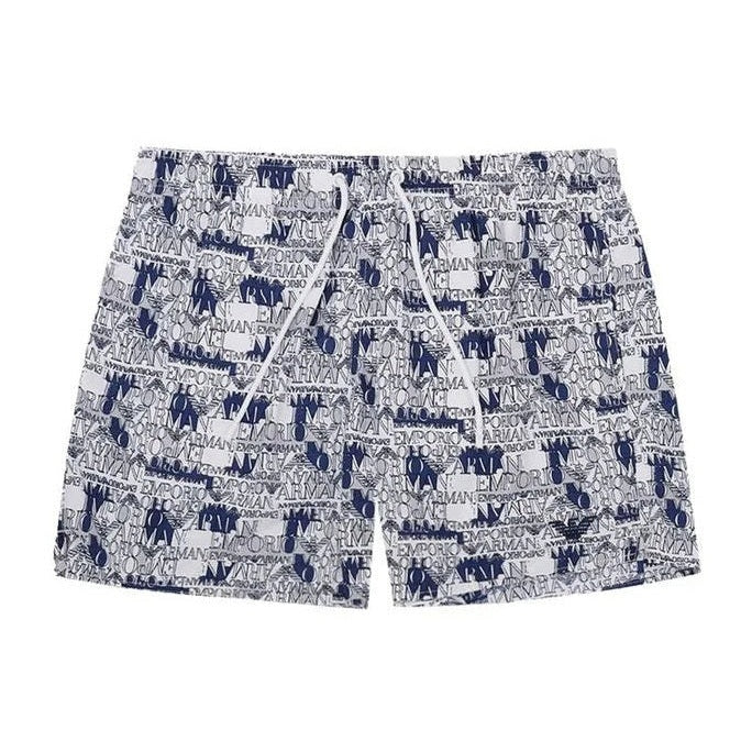 Emporio Armani White Polyester Men's Swim Shorts - Designer | Mens Edit
