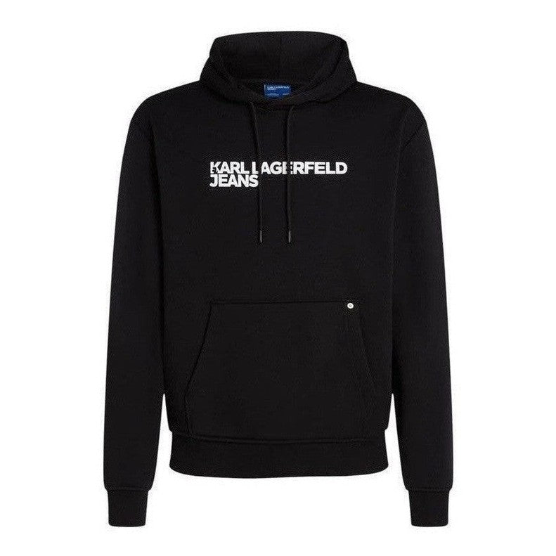 Karl Lagerfeld Black Cotton Hoodie mens luxury fashion - Mens Edit