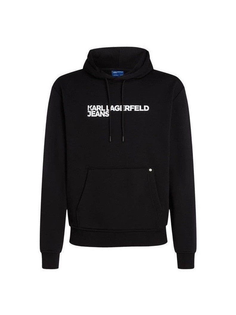 Karl Lagerfeld Black Cotton Hoodie mens luxury fashion - Mens Edit