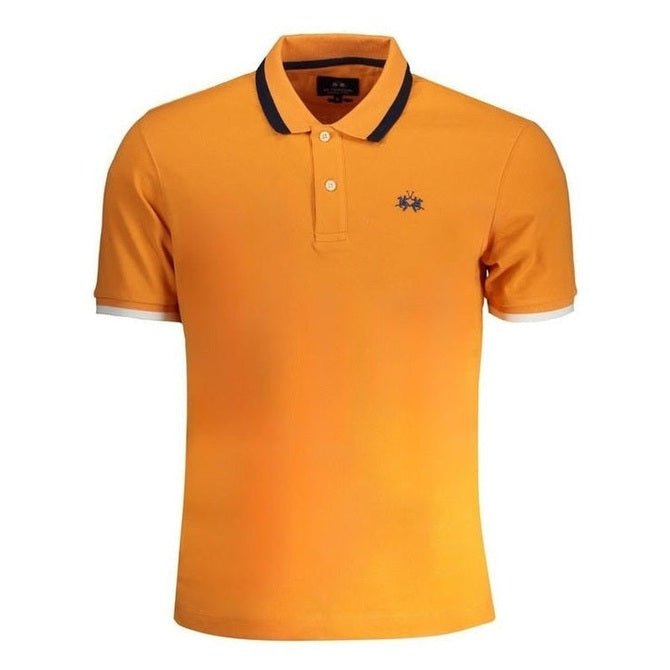 La Martina Orange Cotton Men's Polo Shirt - Premium Designer | Mens Edit