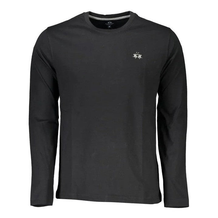 La Martina Black Cotton Men's T-Shirt mens luxury fashion - MENS EDIT