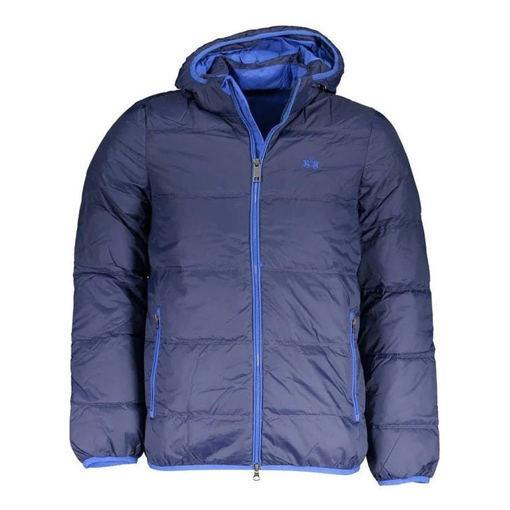 La Martina Blu Polyamide Men's Jacket mens luxury fashion - MENS EDIT