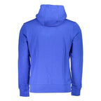 La Martina Blue Cotton Men Hooded Sweatshirt Classic Fit Casual Everyday Wear mens luxury fashion - MENS EDIT