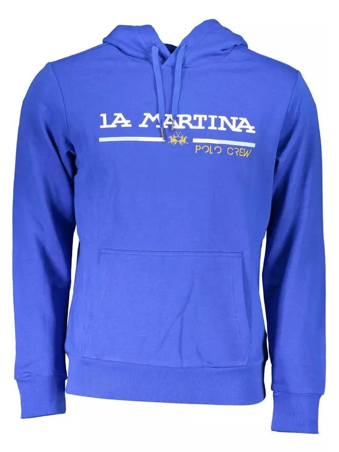 La Martina Blue Cotton Sweater mens luxury fashion - MENS EDIT
