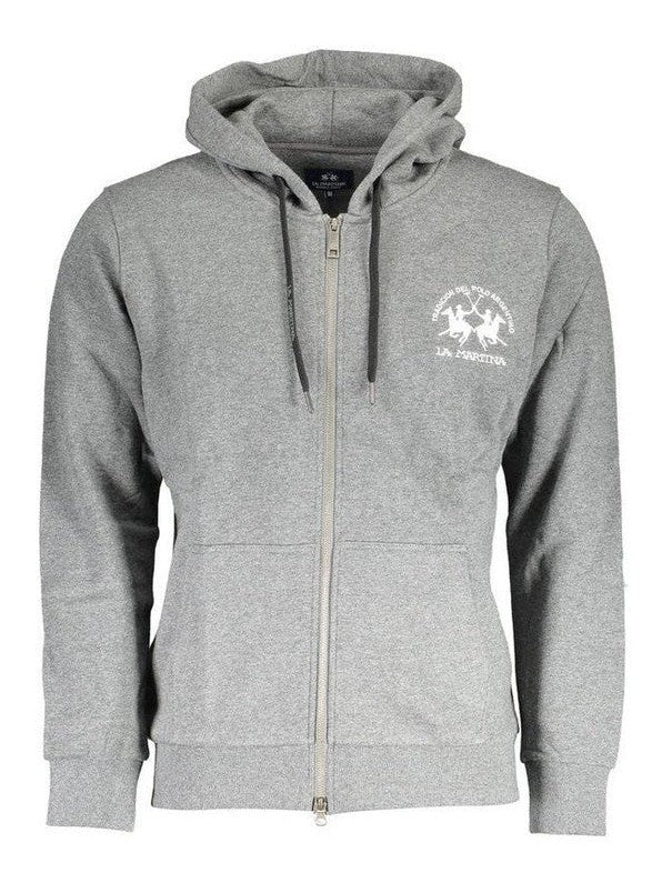 La Martina Grigio Cotton Men Sweatshirt mens luxury fashion - MENS EDIT