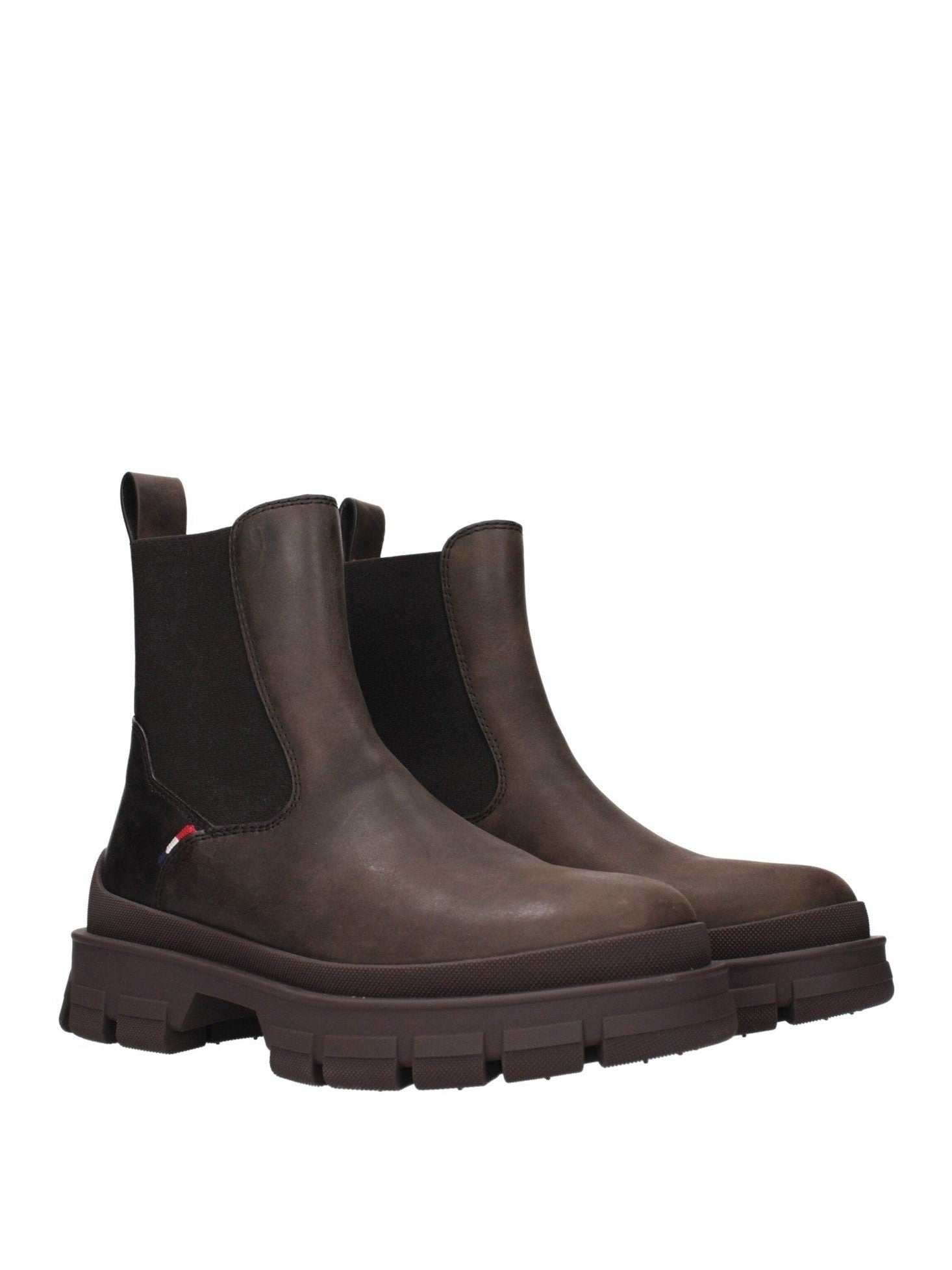 Moncler Brown Leather Ankle Boots mens luxury fashion - MENS EDIT