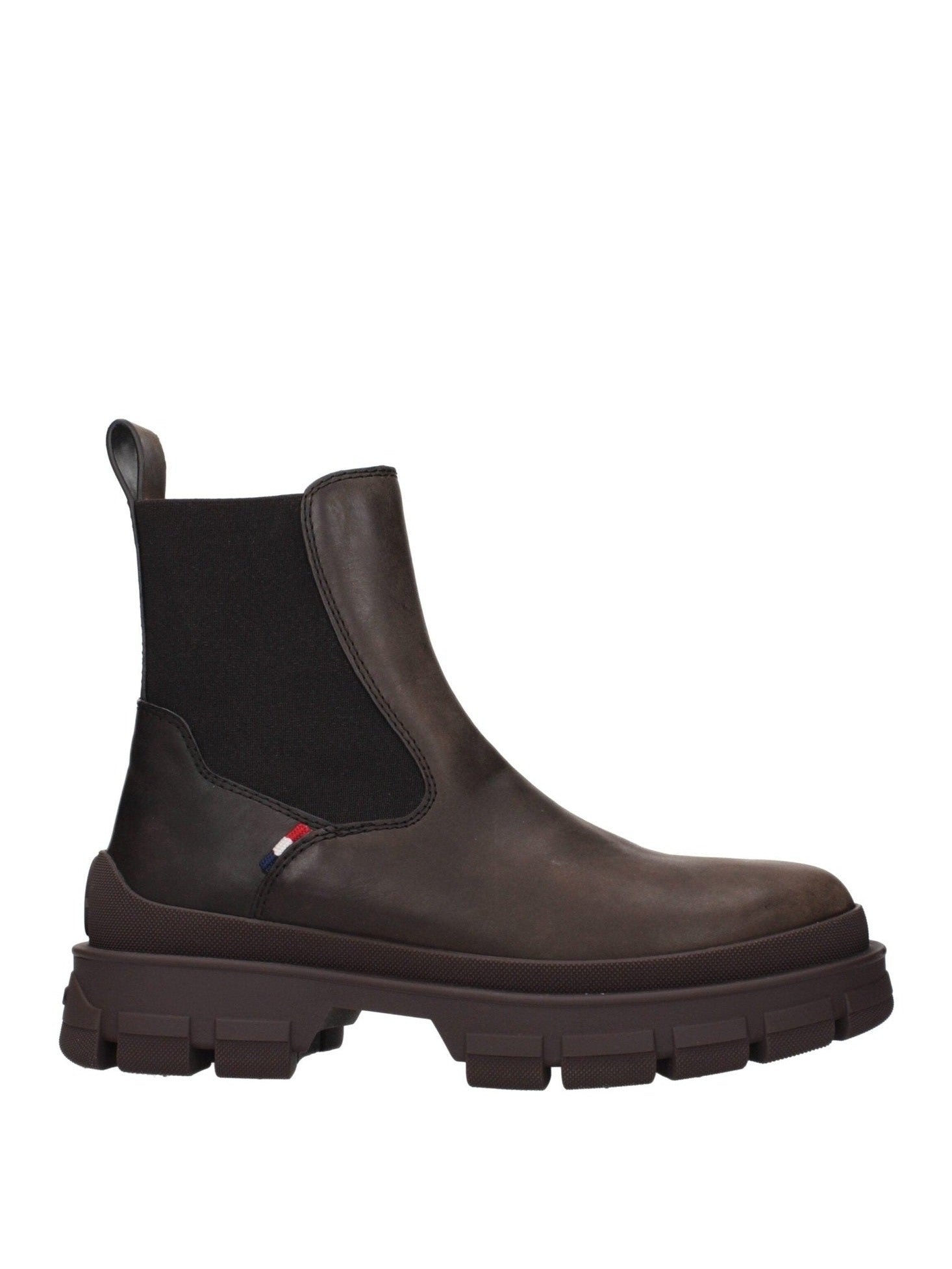 Moncler Brown Leather Ankle Boots mens luxury fashion - MENS EDIT