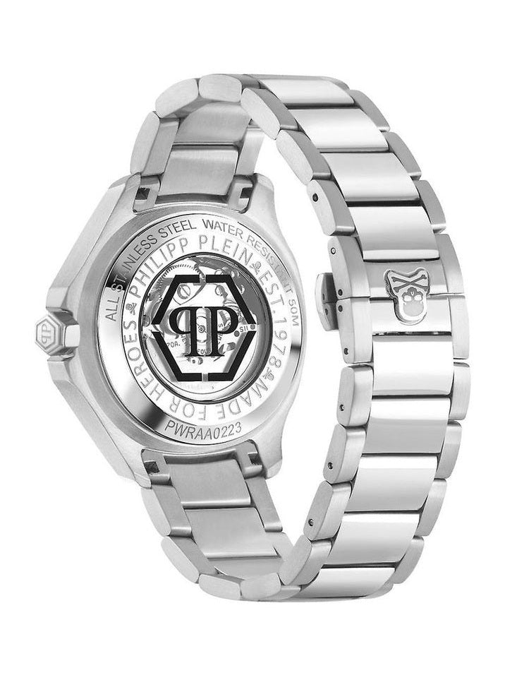 Philipp Plein Gray Stainless Steel Dress Watch mens luxury fashion - MENS EDIT