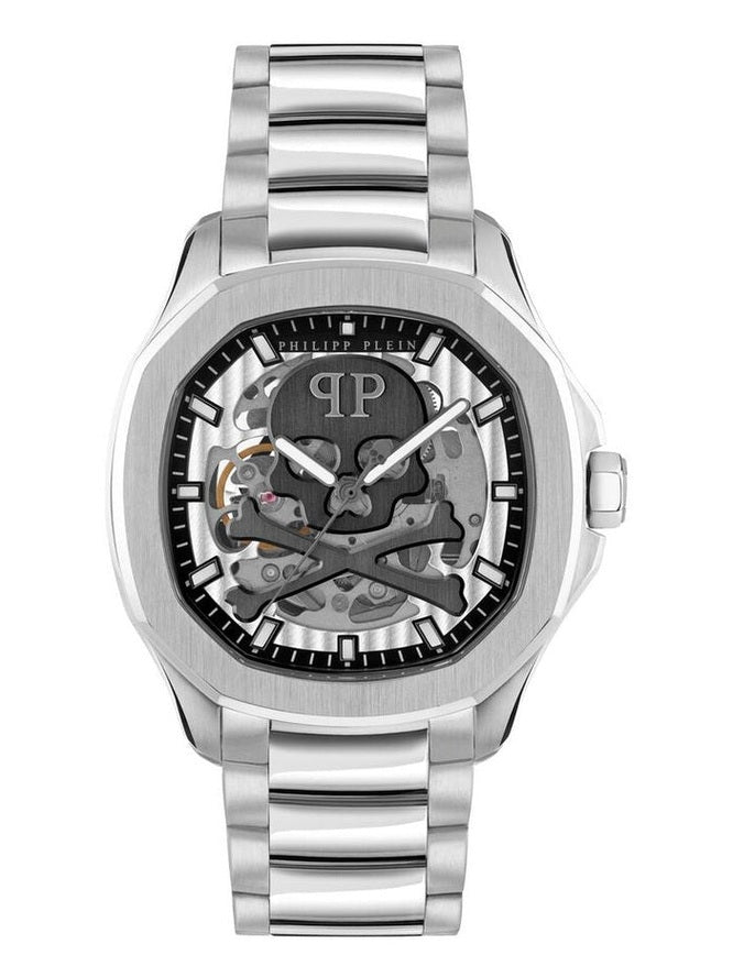 Philipp Plein Gray Stainless Steel Dress Watch mens luxury fashion - MENS EDIT