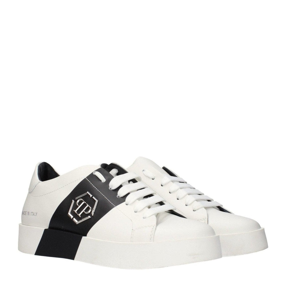 Philipp Plein White Leather Sneakers mens luxury fashion - MENS EDIT