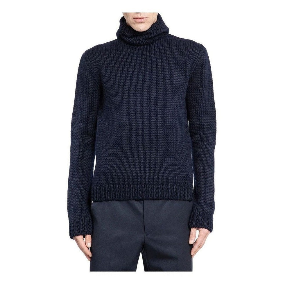 Prada Blue Wool Sweatshirt mens luxury fashion - Mens Edit