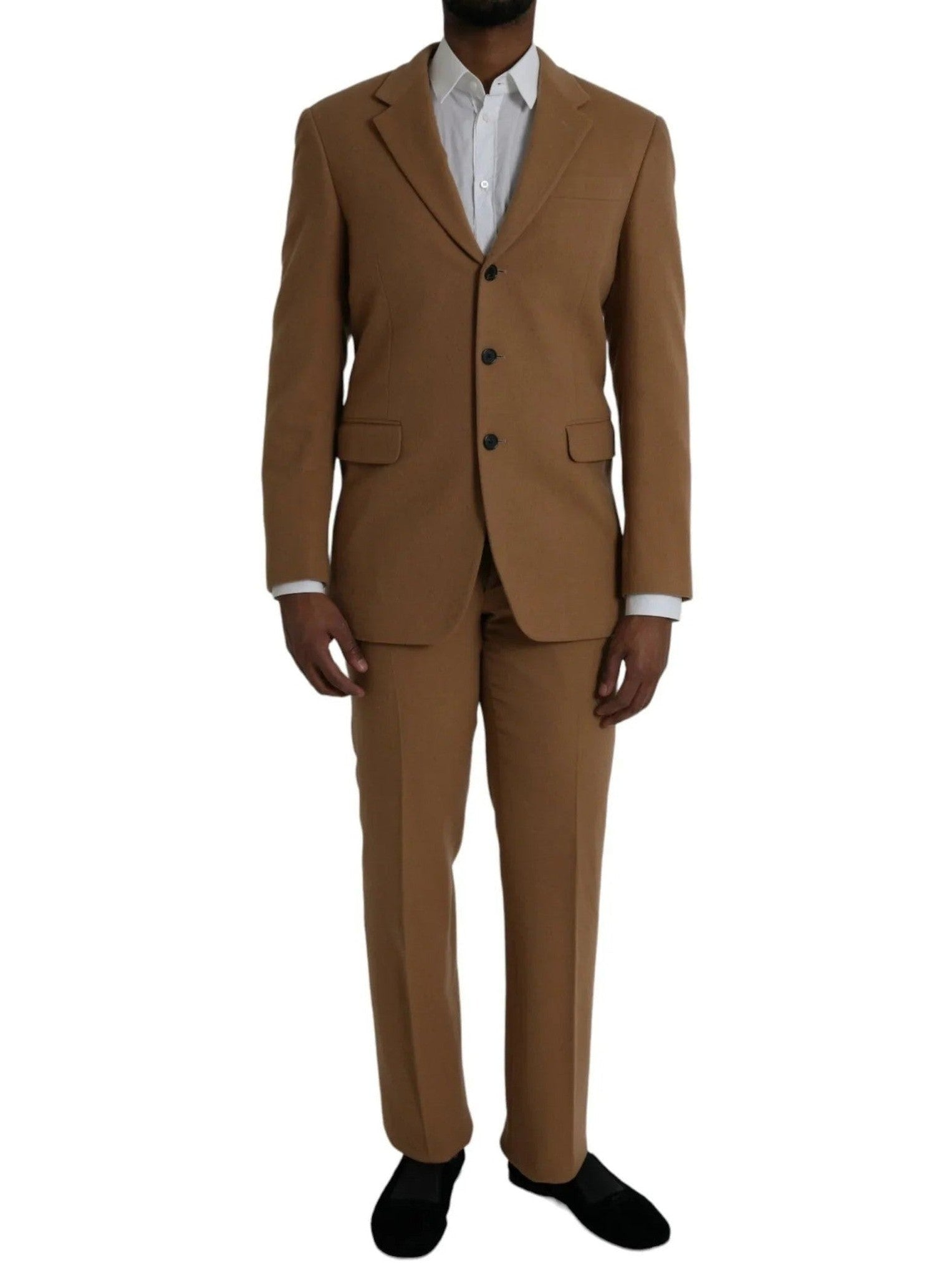Prada Brown Cashmere 2 Piece Single Breasted Suit mens luxury fashion - MENS EDIT