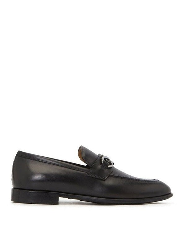 Salvatore Ferragamo Black Calfskin Slip - On Loafers mens luxury fashion - MENS EDIT
