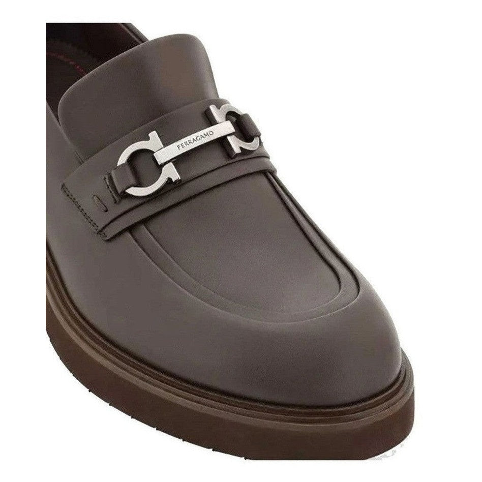 Salvatore Ferragamo Brown Calfskin Slip - On Loafers mens luxury fashion - Mens Edit