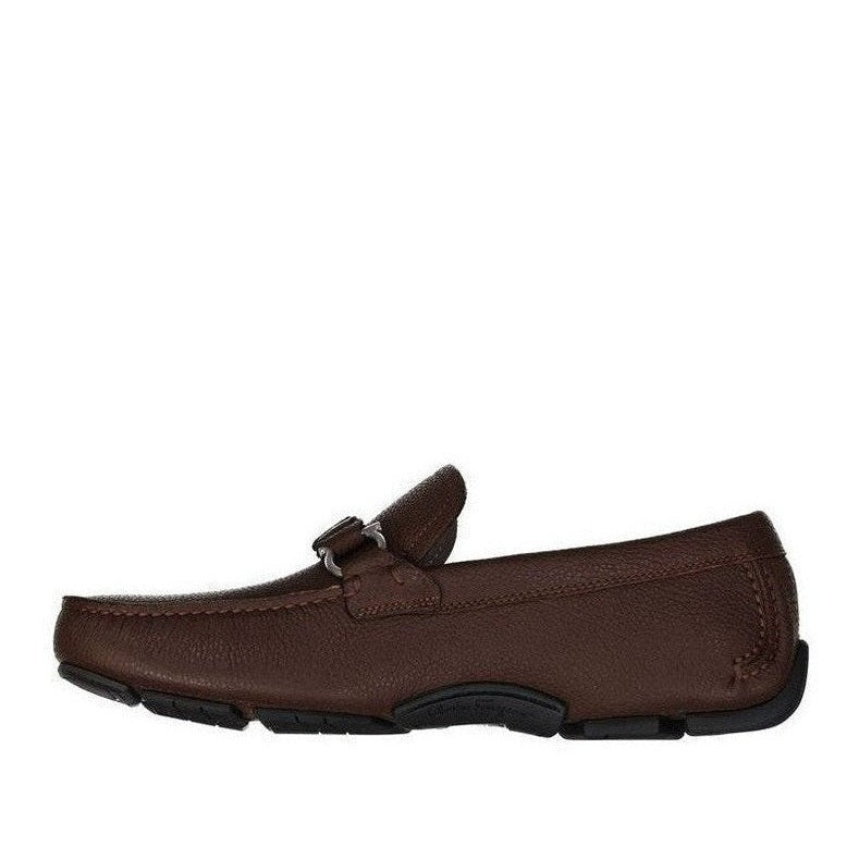 Salvatore Ferragamo Brown Calfskin Slip - On Loafers mens luxury fashion - Mens Edit