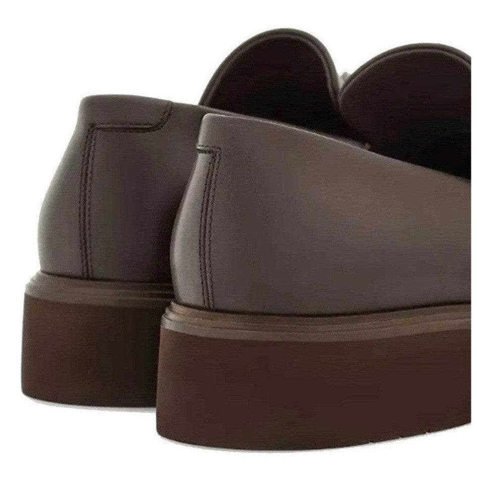 Salvatore Ferragamo Brown Calfskin Slip - On Loafers mens luxury fashion - Mens Edit