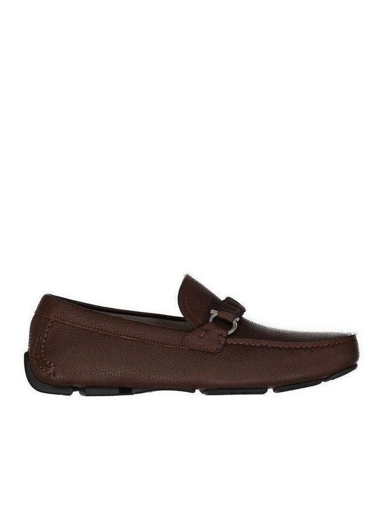 Salvatore Ferragamo Brown Calfskin Slip - On Loafers mens luxury fashion - Mens Edit
