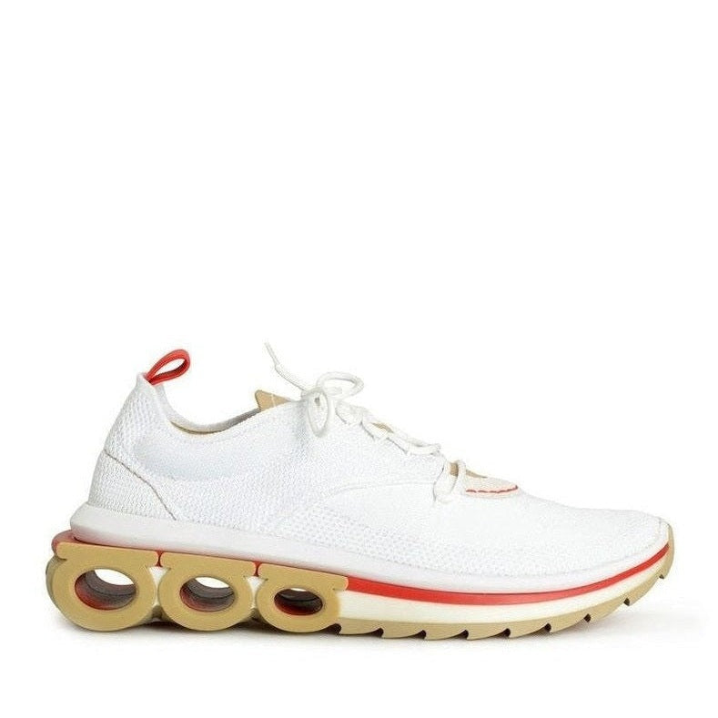 Salvatore Ferragamo White Fabric Athletic Sneakers mens luxury fashion - Mens Edit