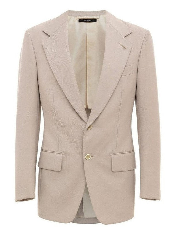 Tom Ford Beige Wool Blazer mens luxury fashion - MENS EDIT