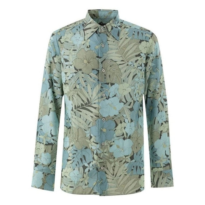 Tom Ford Blue Lyocell Pattern Shirt mens luxury fashion - MENS EDIT