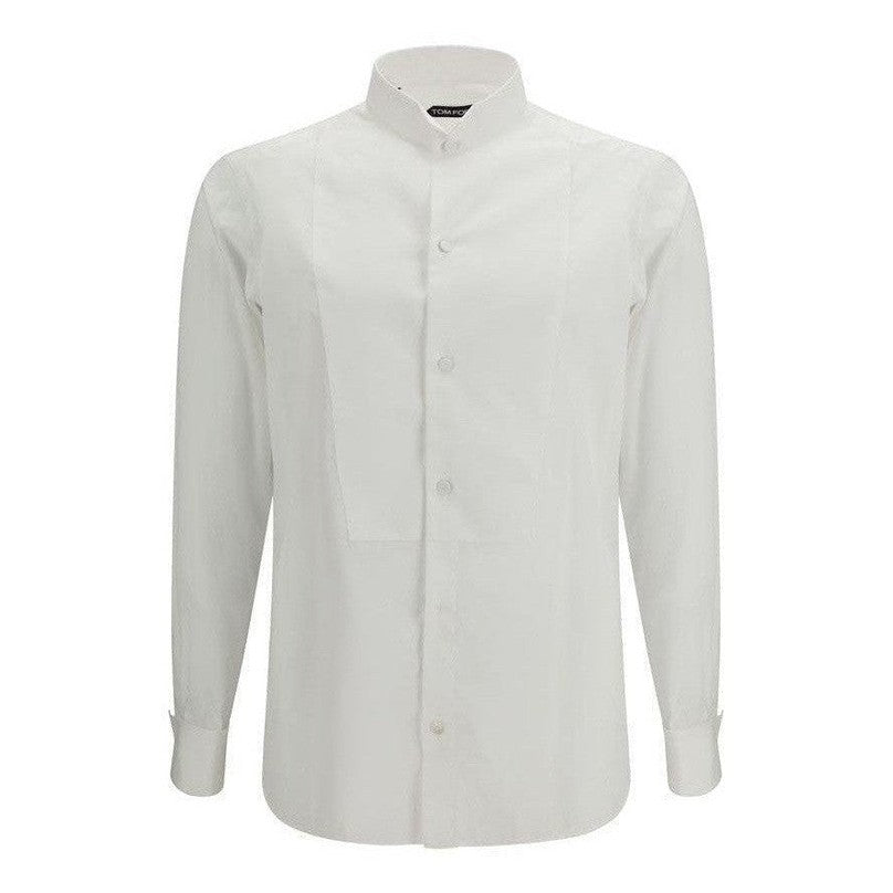 Tom Ford White Cotton Dress Shirt mens luxury fashion - Mens Edit