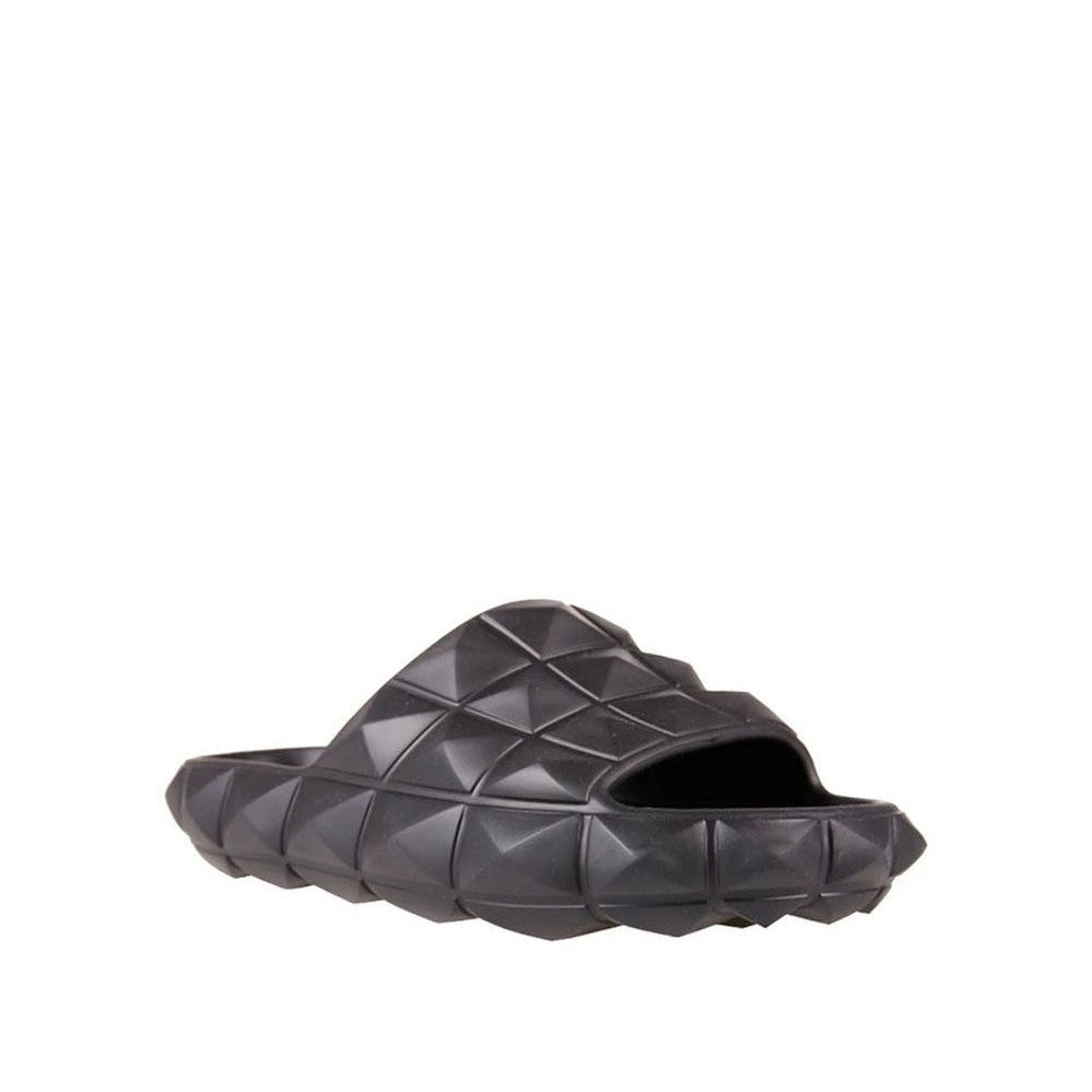 Valentino Garavani Black Rubber Slippers mens luxury fashion - Mens Edit