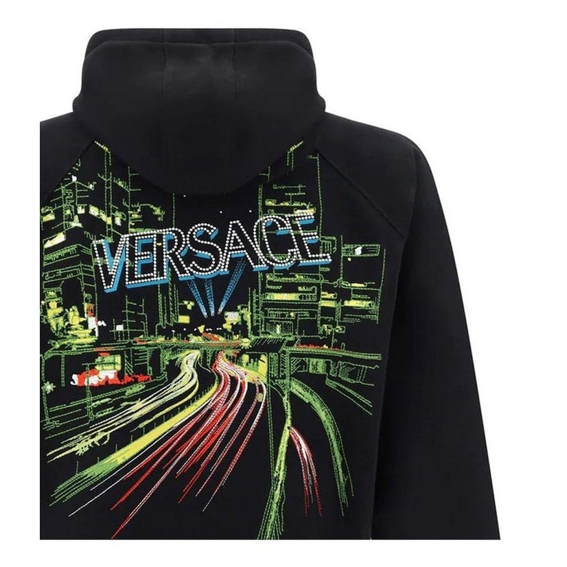 Versace Black Cotton Sweatshirt mens luxury fashion - MENS EDIT