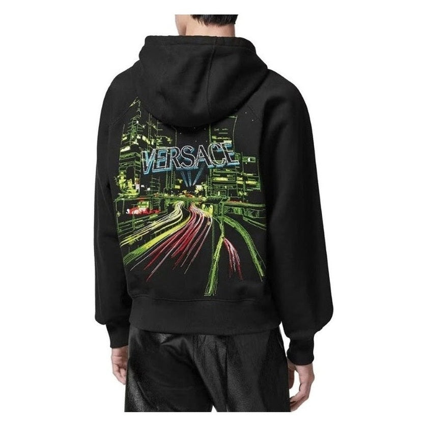 Versace Black Cotton Sweatshirt mens luxury fashion - MENS EDIT