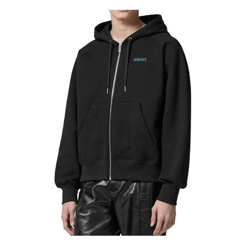 Versace Black Cotton Sweatshirt mens luxury fashion - MENS EDIT