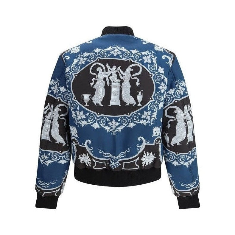 Versace Black Polyamide Bomber mens luxury fashion - Mens Edit