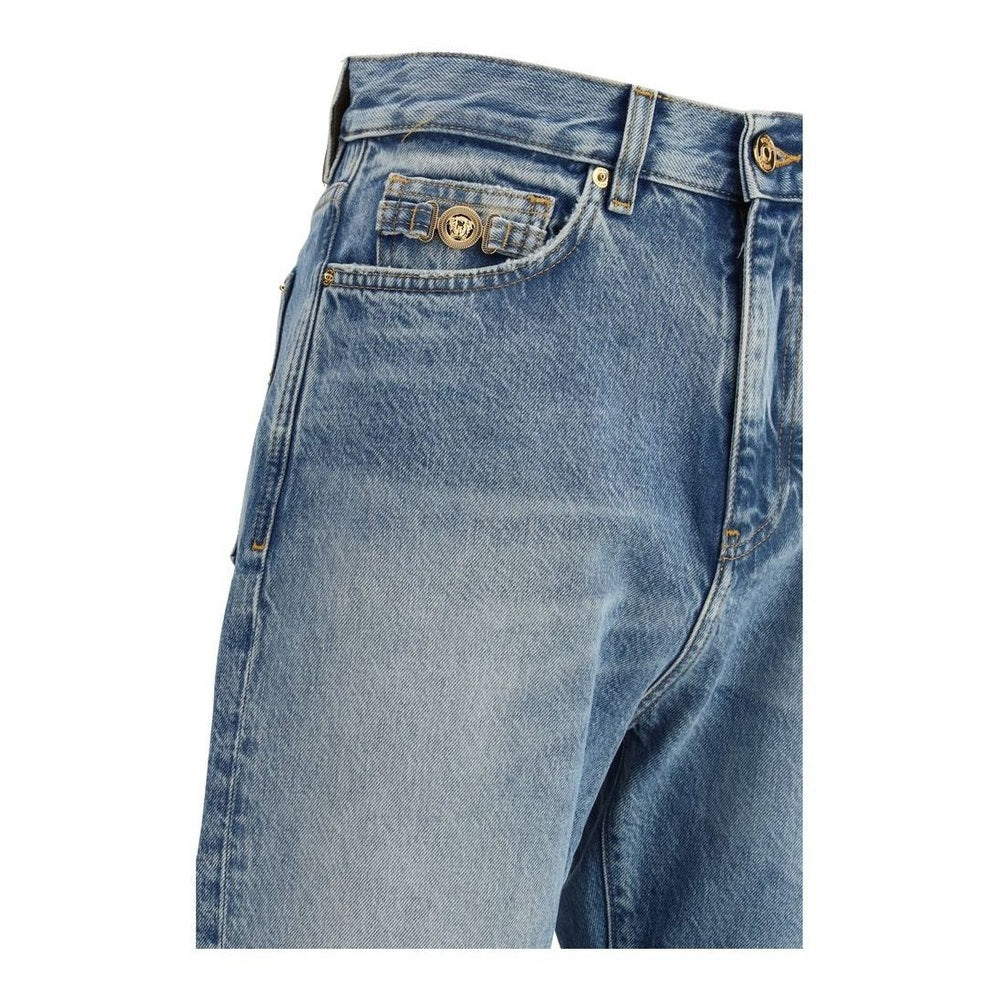 Versace Blue Cotton Jeans Denim mens luxury fashion - Mens Edit