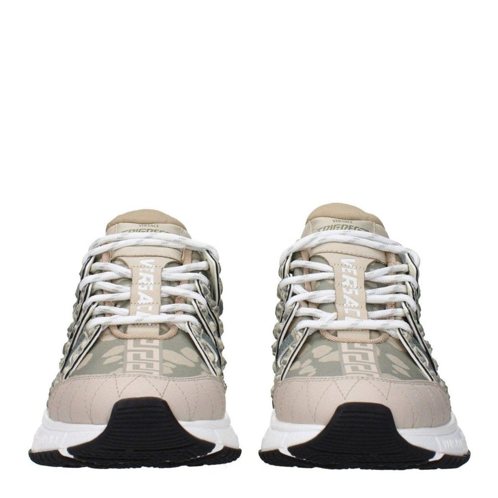 Versace Green Fabric Low Top Sneakers mens luxury fashion - MENS EDIT